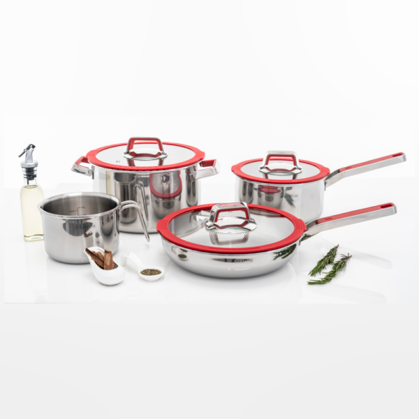 Bateria en Acero Inoxidable de 7 Pcs