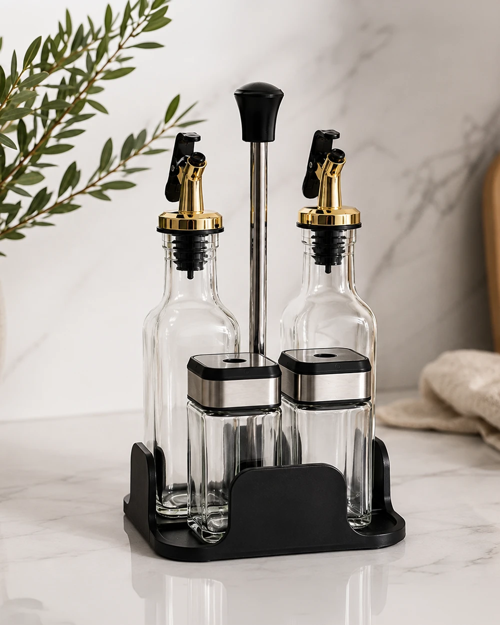 Set Salero + Dispensadores de Aceite