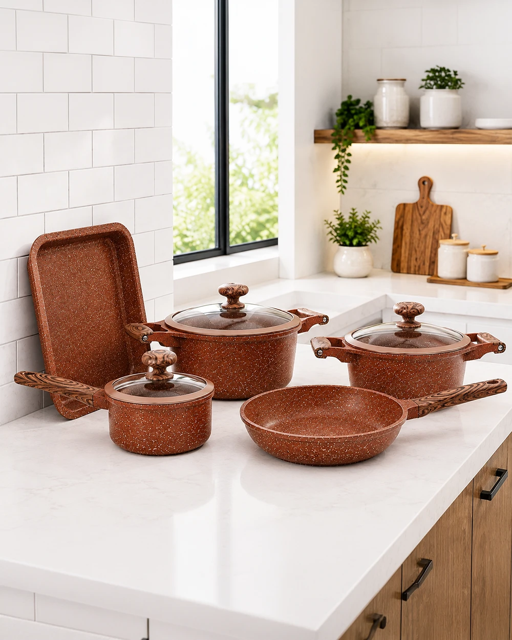 Batería Granitkollektion Serie Martina 8 Piezas